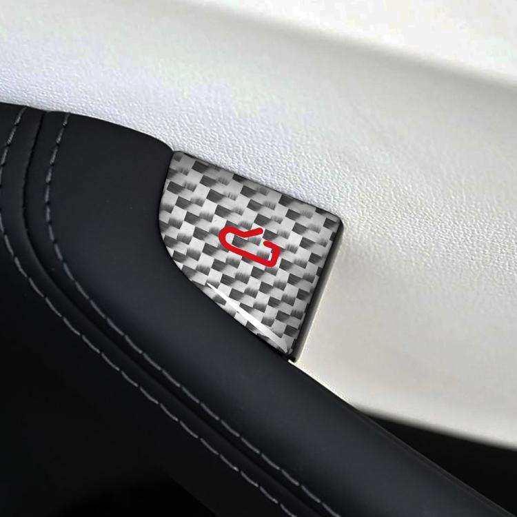 For Tesla Model 3 New Edition 2023+ 4pcs/Set Carbon Fiber Car Door Switch Decorative Sticker with...