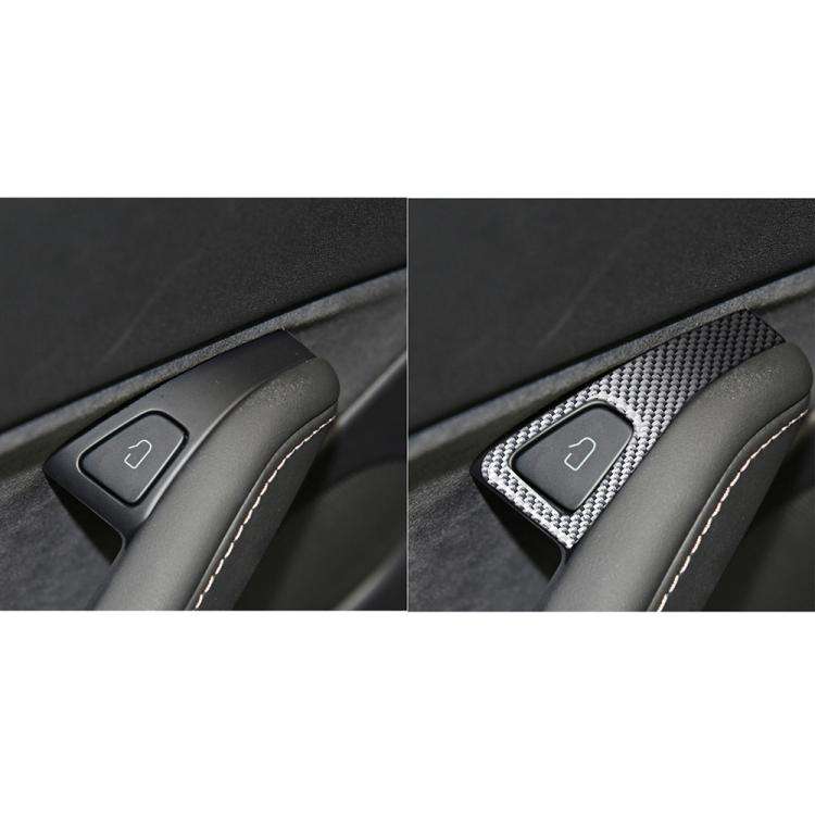 For Tesla Model 3 2017-2022 / Y 2020-2024 4pcs/Set Carbon Fiber Car Door Switch Panel Decorative ...