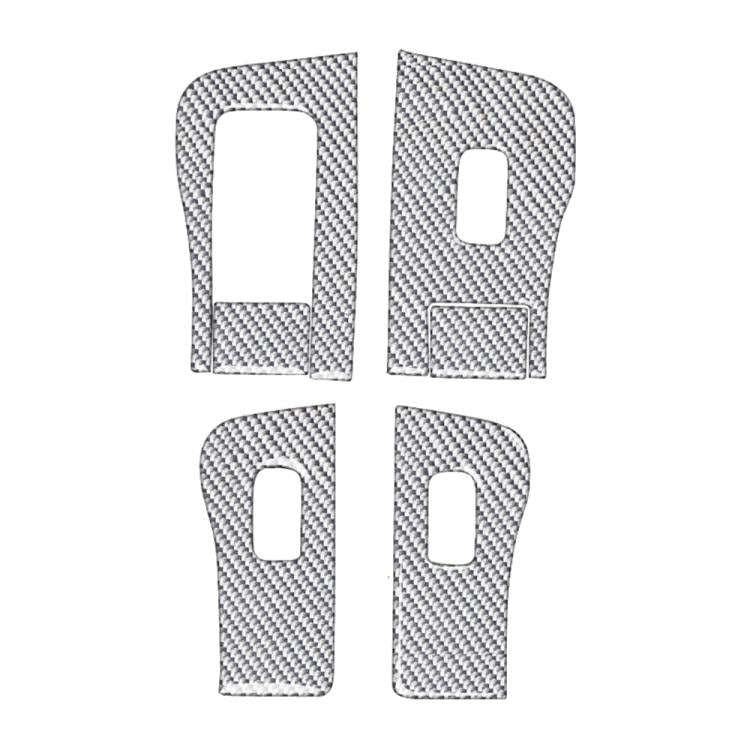 For Tesla Model 3 2017-2022 / Y 2020-2024 6pcs/Set Carbon Fiber Car Window Lift Panel Decorative ...