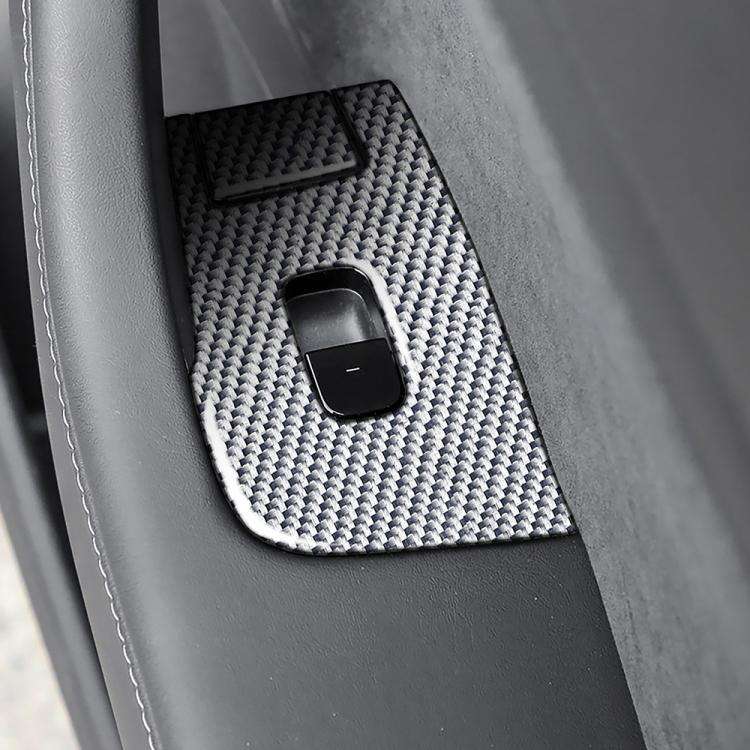 For Tesla Model 3 2017-2022 / Y 2020-2024 6pcs/Set Carbon Fiber Car Window Lift Panel Decorative ...