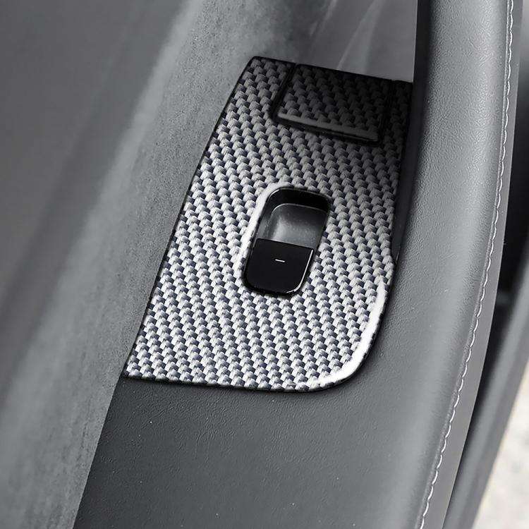 For Tesla Model 3 2017-2022 / Y 2020-2024 6pcs/Set Carbon Fiber Car Window Lift Panel Decorative ...