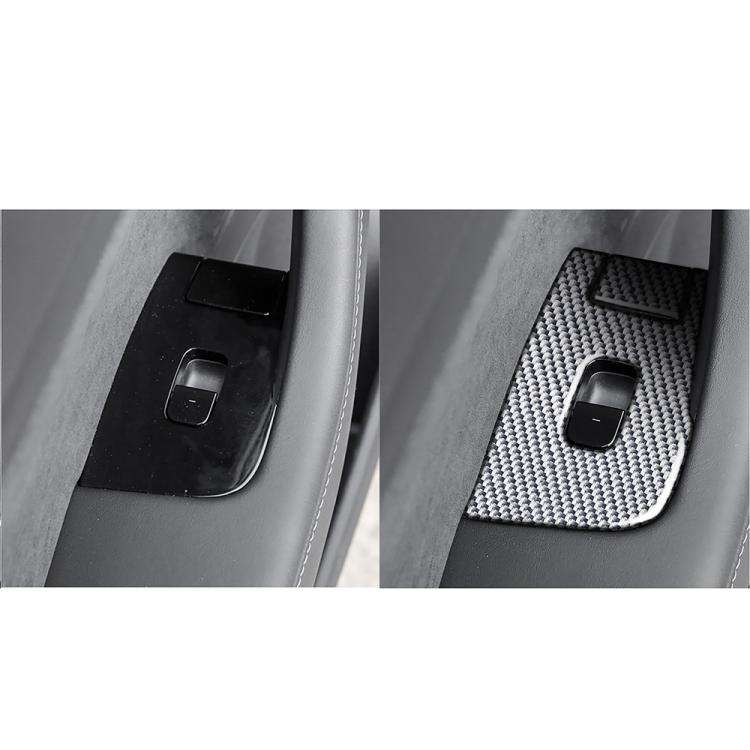 For Tesla Model 3 2017-2022 / Y 2020-2024 6pcs/Set Carbon Fiber Car Window Lift Panel Decorative ...