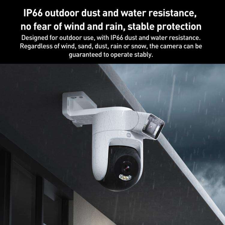 Original Xiaomi Outdoor Camera 4 MJSXJ10HL Dual 5MP 3K Ultra HD IP66 Waterproof(White)