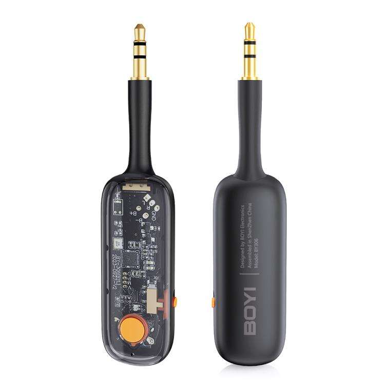 BOYI BY306 AUX Car FM Transmitter Wireless Bluetooth 5.3 Receiver(Black)