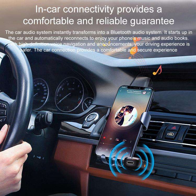 BOYI BY306 AUX Car FM Transmitter Wireless Bluetooth 5.3 Receiver(Black)
