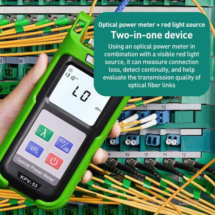Komshine KPV-53 Optical Power Meter Fiber Loss Measuring Instrument, Model:KPV-53-A/-70dBm+6dBm