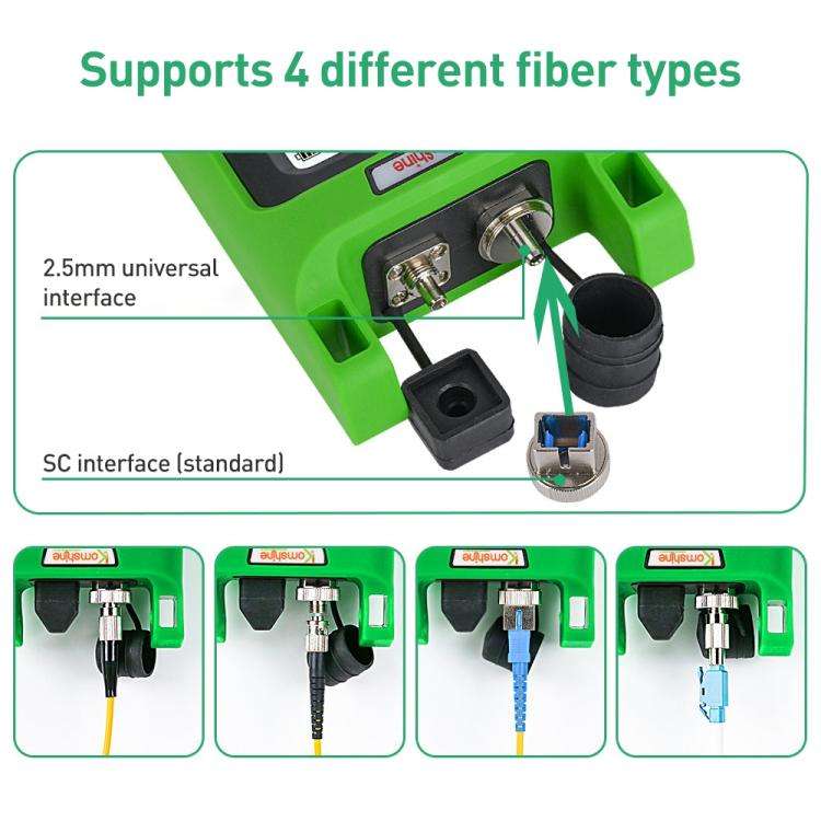 Komshine KPV-53 Optical Power Meter Fiber Loss Measuring Instrument, Model:KPV-53-C/-50dBm+26dBm