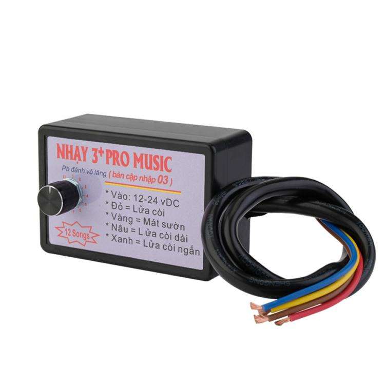 12V / 24V Universal Car Horn Controller 12 Sound Effects Sound Control Speaker(Black)