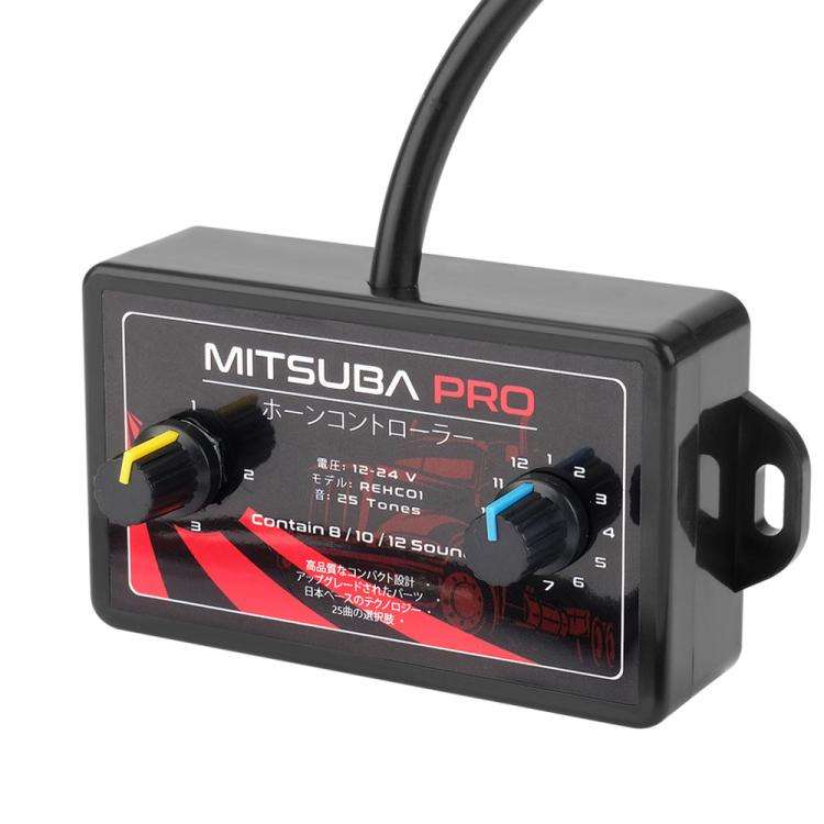 12V / 24V Universal Car Horn Controller 25 Sound Effects Sound Control Speaker(Black)
