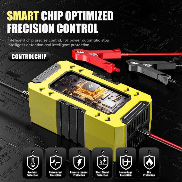 FOXSUR FBC1206F 12V 6A Car Motorcycle Battery Charger Smart Repair Multi-function Charger, EU Plu...