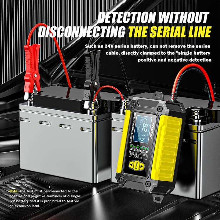 FOXSUR FTC-1206 2 in 1 12V Charging Tester Integrated Machine Car Motorcycle Battery Charger Test...
