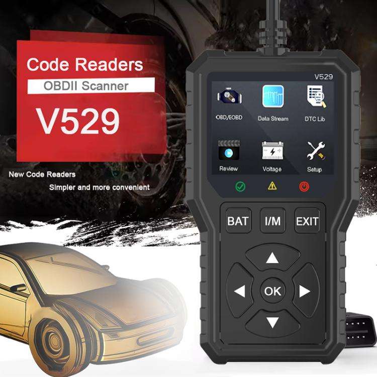 FOXSUR V529 OBD2 Car Engine Fault Code Reader Diagnostic Instrument(Black)