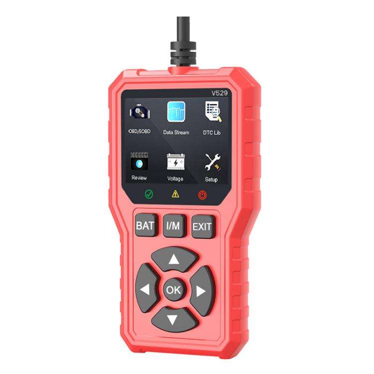 FOXSUR V529 OBD2 Car Engine Fault Code Reader Diagnostic Instrument(Red)