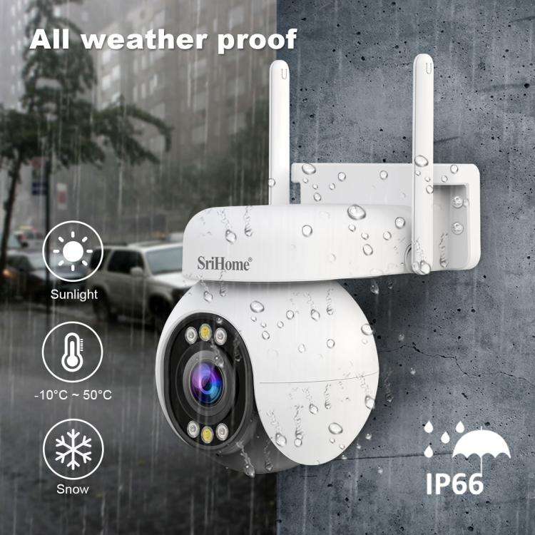 SriHome NVS010-IPC051 4MP 5x Zoom 4 Channel 10.1 inch IPS Screen WiFi Network Video Recorder Set(...