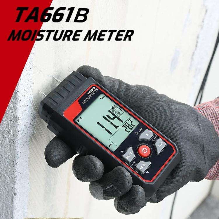 TASI TA661B Wood Moisture Meter Quickly Measure Moisture Content Tester Temperature Humidity Dete...
