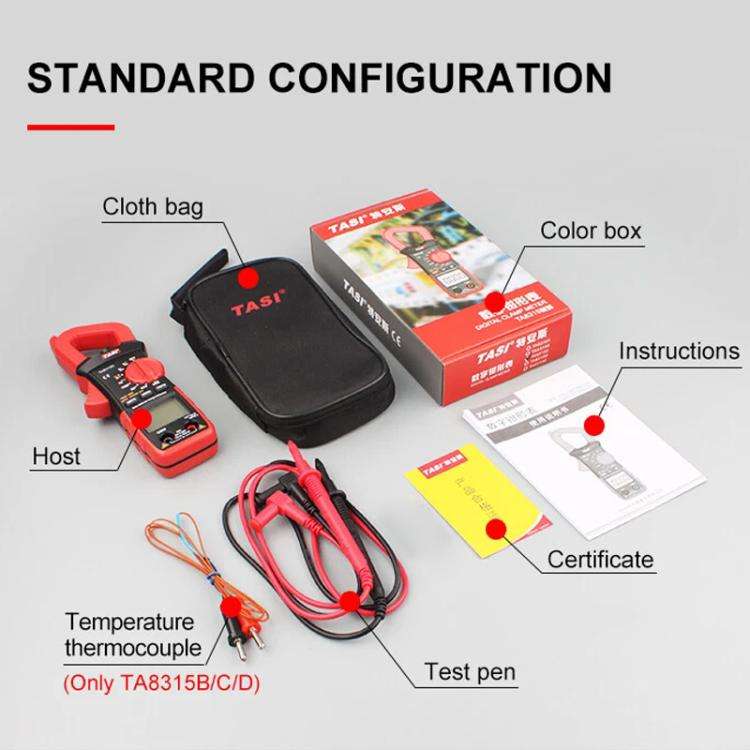 TRSI TA8315A Clamp Meter High Accuracy AC DC Voltage Ammeter