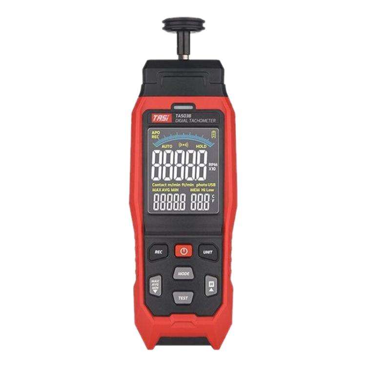 TASI Contact Portable Measuring Speed Meter Digital Display Laser Tachometer