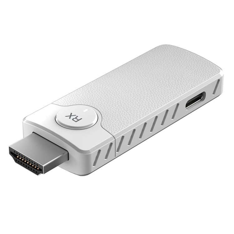 Q50 Leather Texture Wireless HDMI Video Transmitter and Receiver Extender Adapter(White)