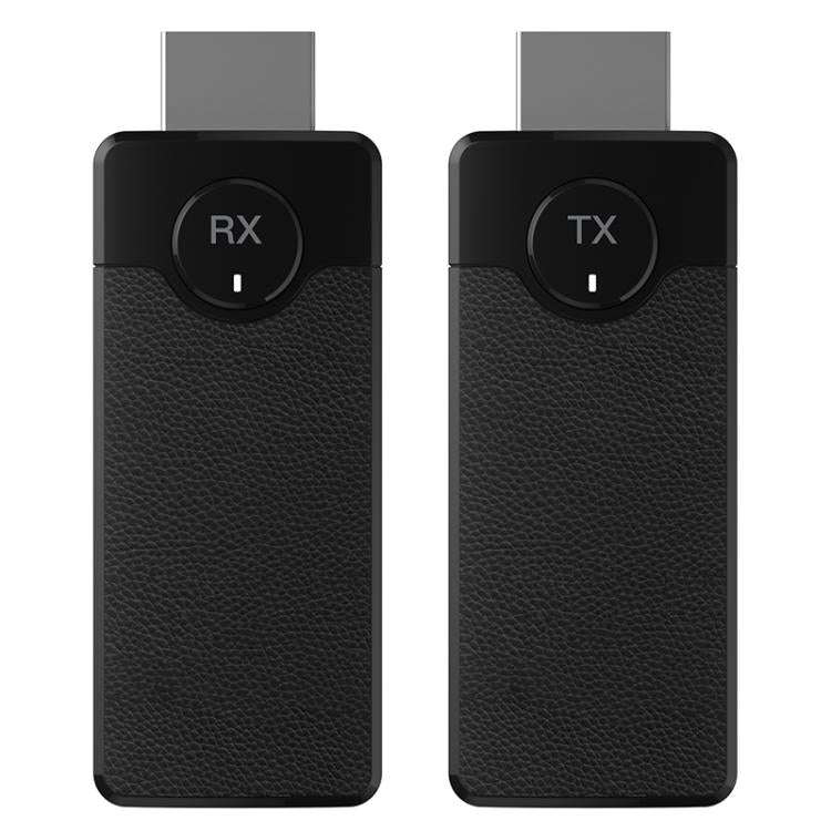 Q50 Leather Texture Wireless HDMI Video Transmitter and Receiver Extender Adapter(Black)