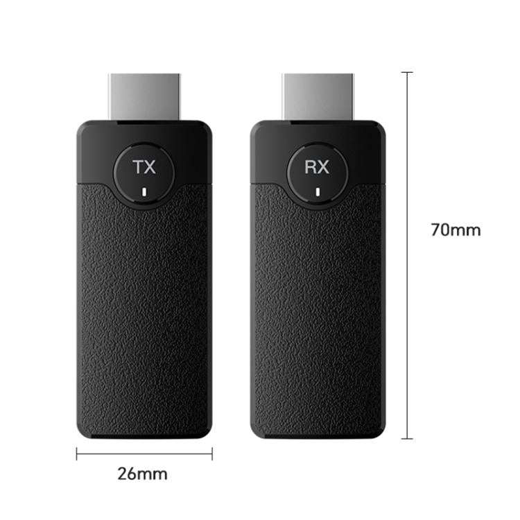 Q50 Leather Texture Wireless HDMI Video Transmitter and Receiver Extender Adapter(White)