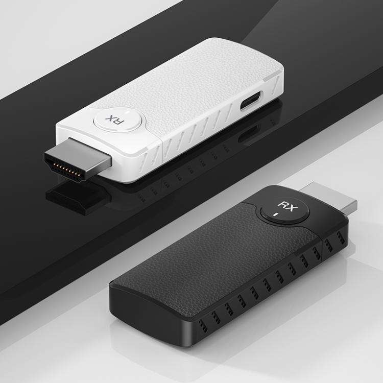Q50 Leather Texture Wireless HDMI Video Transmitter and Receiver Extender Adapter(White)