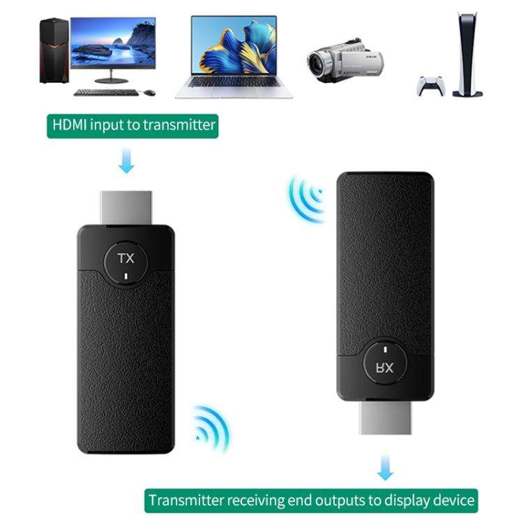 Q50 Leather Texture Wireless HDMI Video Transmitter and Receiver Extender Adapter(White)