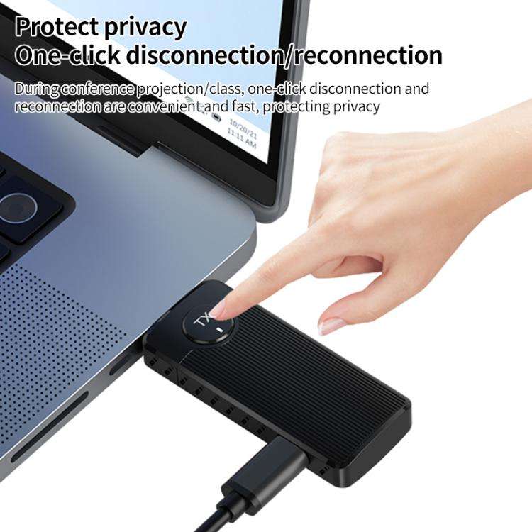 Q50 Vertical Texture Wireless HDMI Video Transmitter and Receiver Extender Adapter(Black)