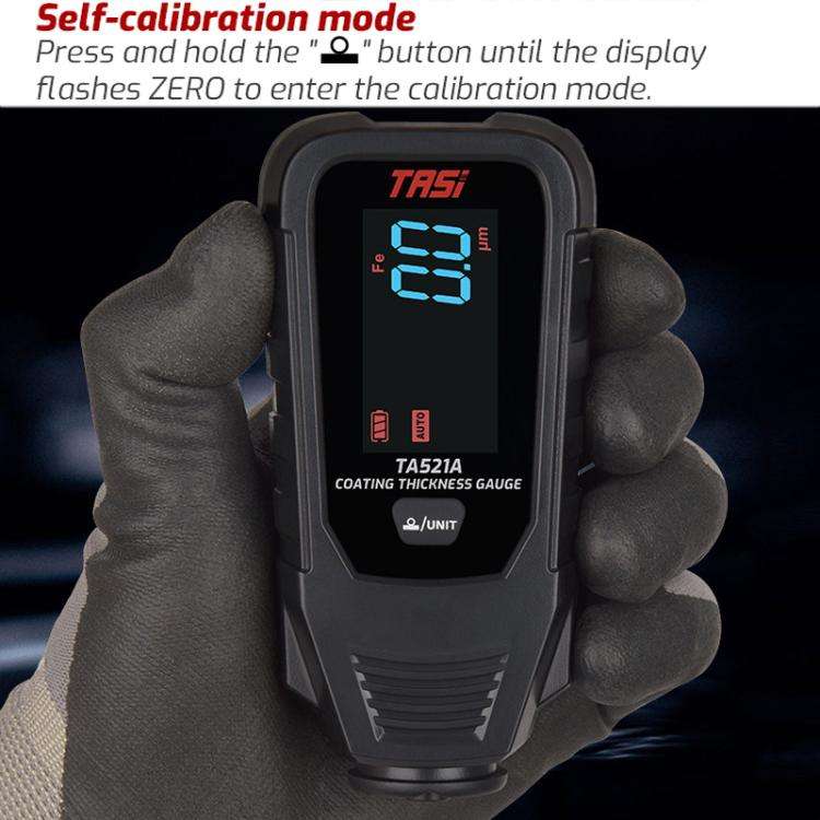 TASI TA521A Car Paint Film Meter Paint Surface Tester Coating Thickness Gauge(Black)