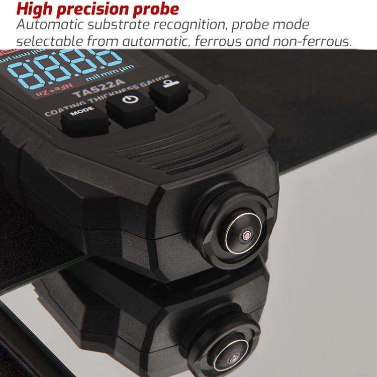 TASI TA522A Car Paint Film Meter Paint Surface Tester Coating Thickness Gauge(Black)
