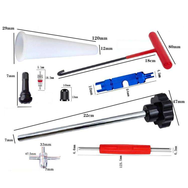 30pcs / Set Car Tire Repair Tool Valve Installation Tool Set(Red)
