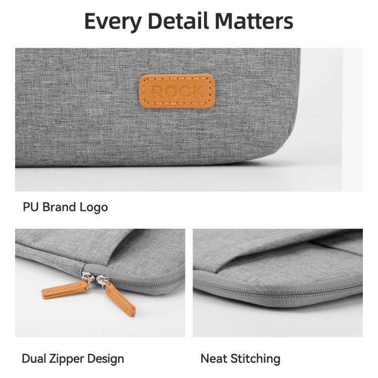 ROCK 14.9 inch Laptop Bag Handle Bag(Grey)