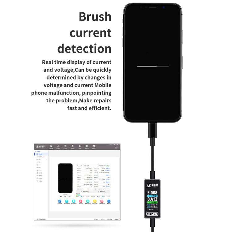18 Kinds AV-Line 2.0 1.2m Intelligent Detection Charging Data Cable, Interface:USB to  8 Pin