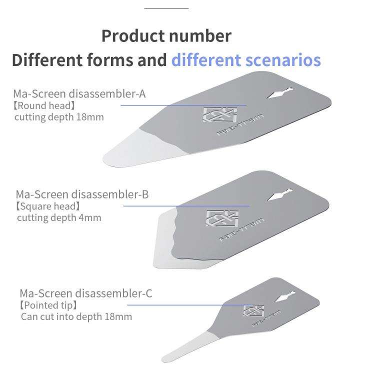 18 Kinds Mach Screen Dismantling Chip, Model:Ma-A