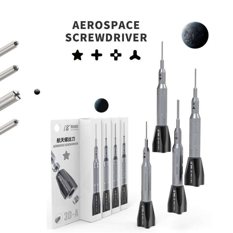 18 Kinds Aerospace 3D Anti-Slip Magnetic Screwdriver, Model:D Tri-Wing