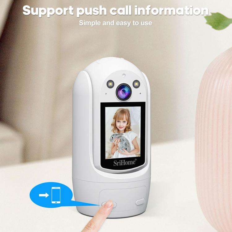 SriHome SH060 2MP 2.4 inch IPS Screen Smart IP Camera Supports Two-way Video Voice Call(EU Plug)