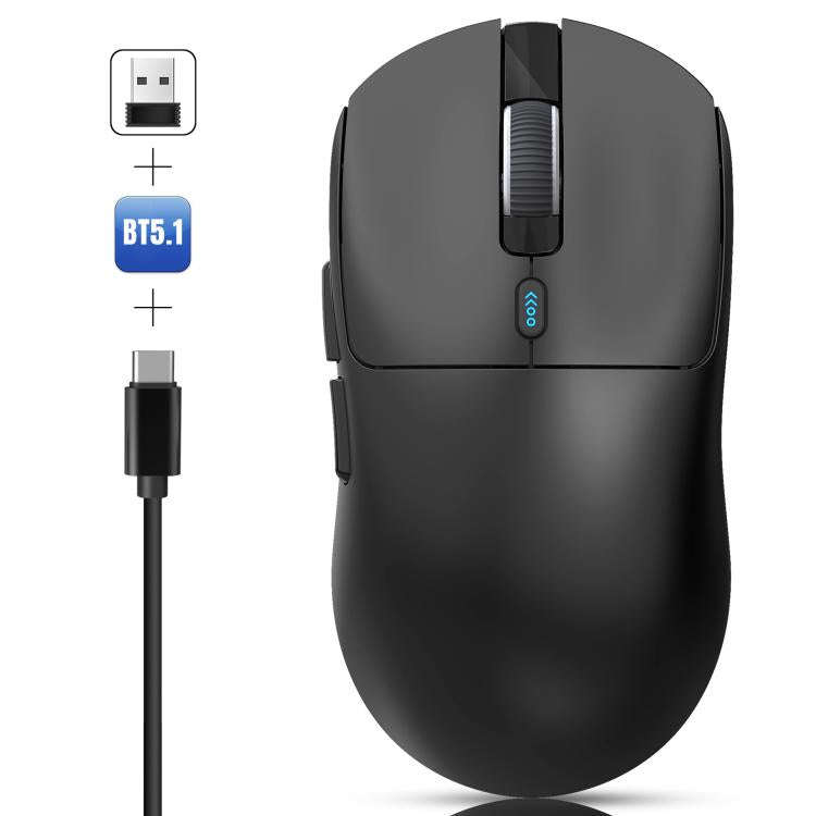 HXSJ T68 3 Modes Wired 2.4G BT5.1 Wireless Lightweight Gaming Mouse(Black)