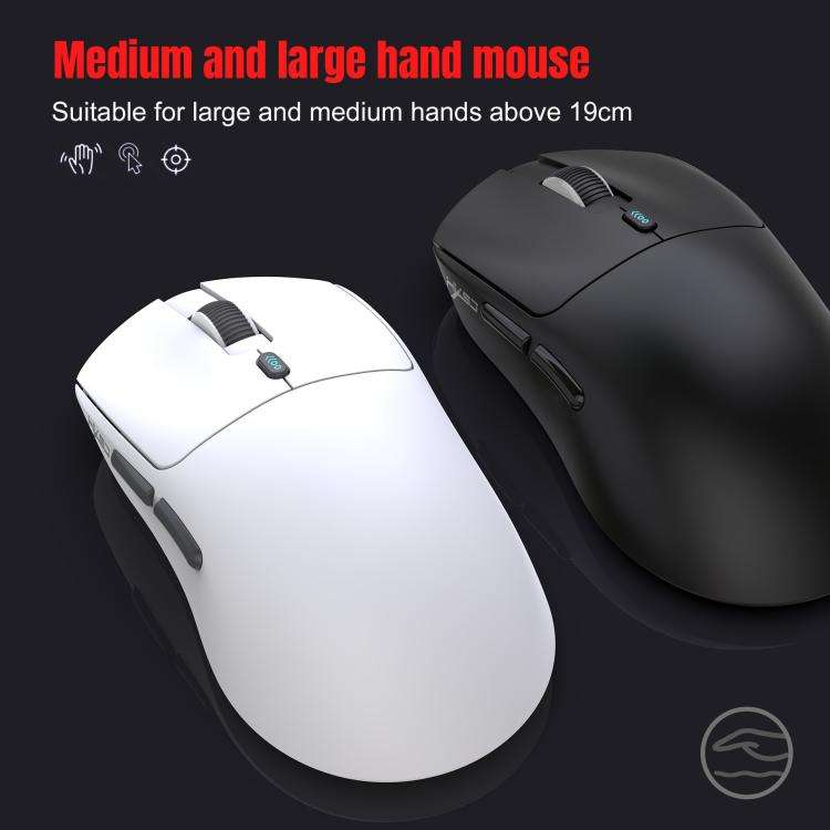 HXSJ T68 3 Modes Wired 2.4G BT5.1 Wireless Lightweight Gaming Mouse(White)