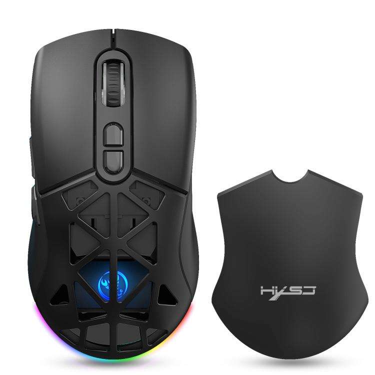 HXSJ T26 Dual Modes 2.4G BT5.1 Rechargeable Wireless Mouse(Black)