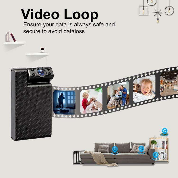 TN-5 1080P HD WIFI Mini Camera Video Recorder(Black)