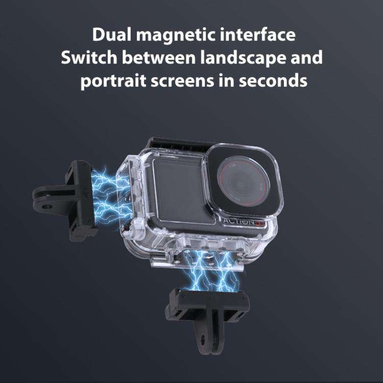 For DJI Osmo Action 5 Pro Magnetic 60m Waterproof Case Diving Case with Base + Gift Kit