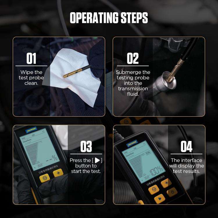 AUTOOL AS505 Car Gearbox Oil Test Detector Transmission Fluid Quality Diagnostic Tool(Black)