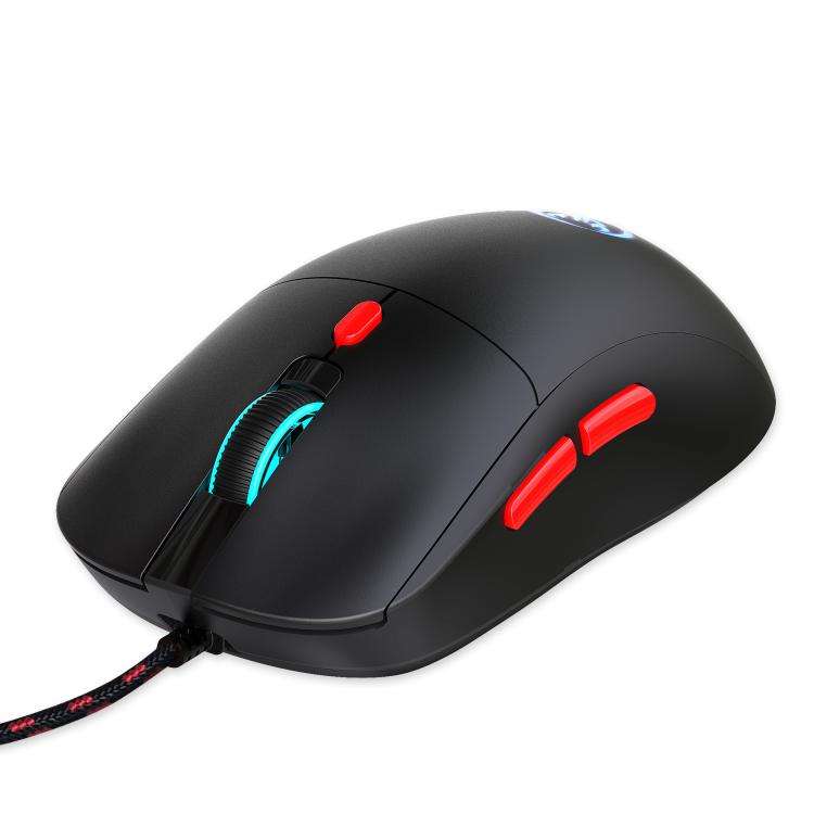 HXSJ X200 3600DPI Colorful Luminous Wired Mouse, Cable Length: 1.5m(Black)