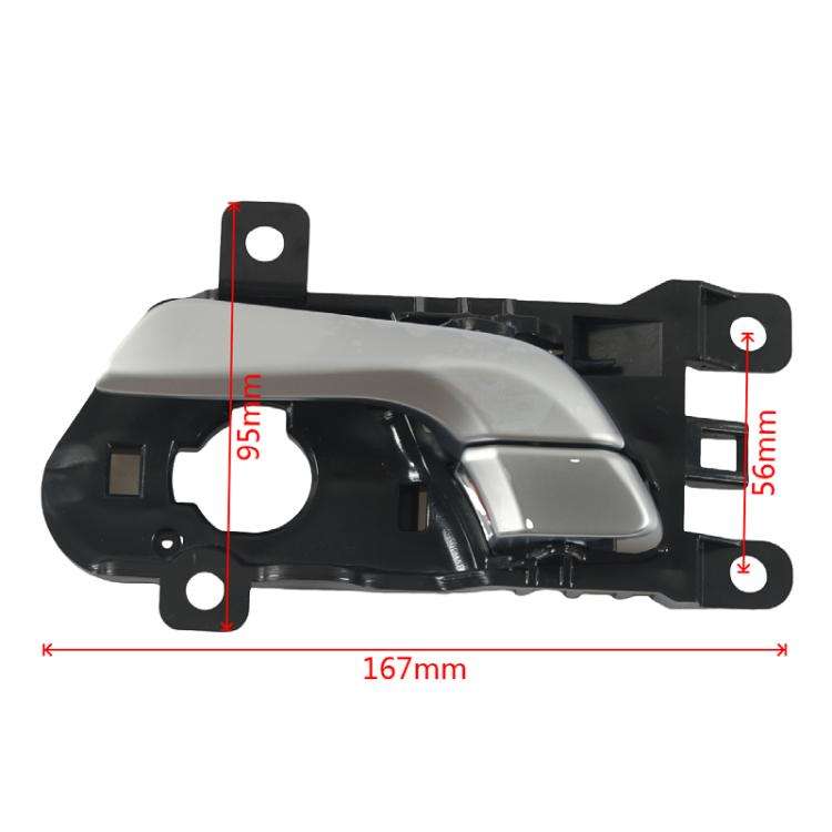 Car Left Front Door Inside Handle for Hyundai Sante Fe 2013-2018 82610-2W000(Black + Silver)