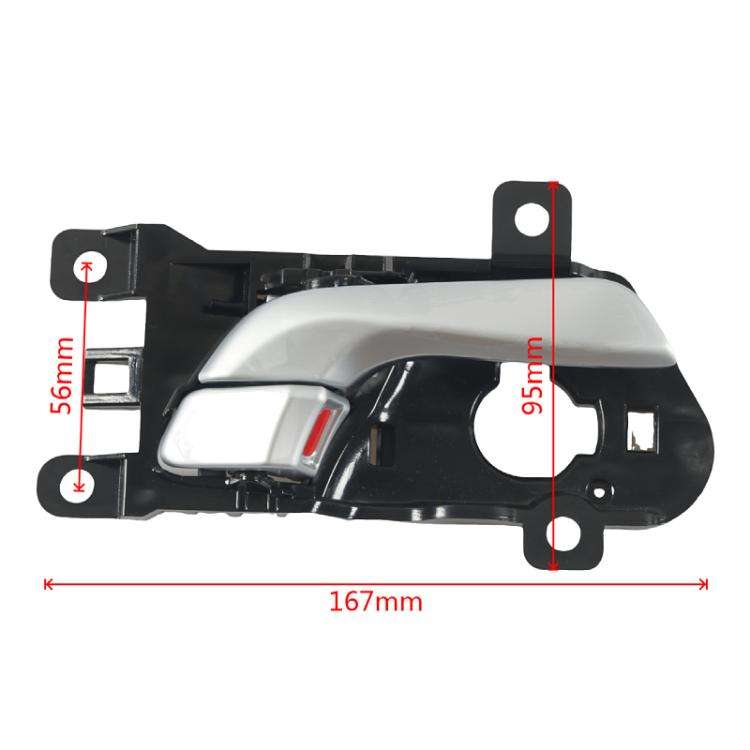 Car Right Front Door Inside Handle for Hyundai Sante Fe 2013-2018 82620-2W000(Black + Silver)