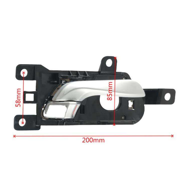 Car Right Rear Door Inside Handle for Hyundai Sante Fe 2013-2018 83620-2W000(Black + Silver)