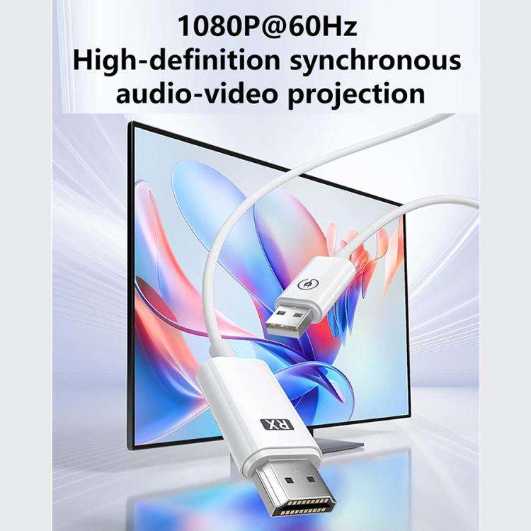 Measy AM18051 HDMI Wireless Transmitter Receiver Screen Mirroring Cable(White)