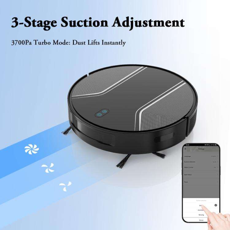 V6 Sweeping Mopping Suction 3 in 1 Automatic Charging Sweeping Robot(Black)