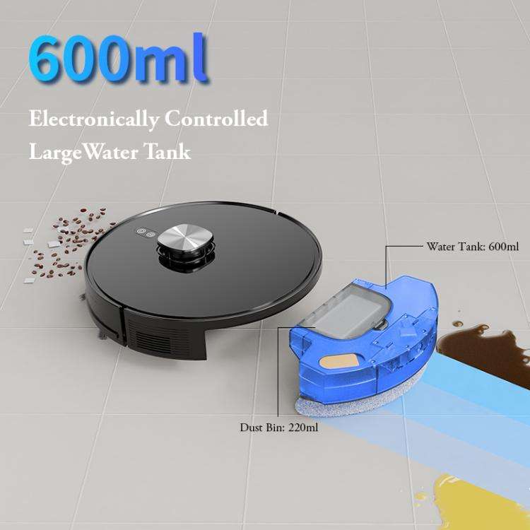 V8 Intelligent Automatic Recharging Sweeping Mopping Suction Robot(Black)
