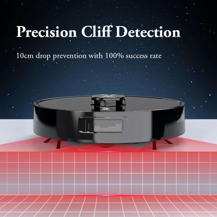 V8 Intelligent Automatic Recharging Sweeping Mopping Suction Robot(Black)
