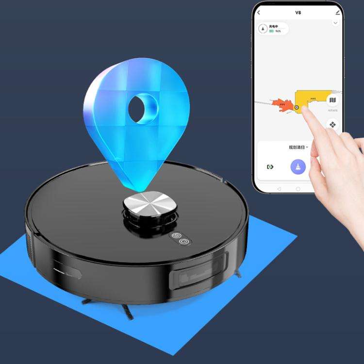 V8 Intelligent Automatic Recharging Sweeping Mopping Suction Robot(Black)